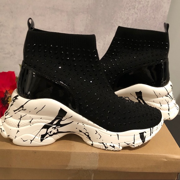 Studded Ankle Platform Sock Bootie - Picture 8 of 13